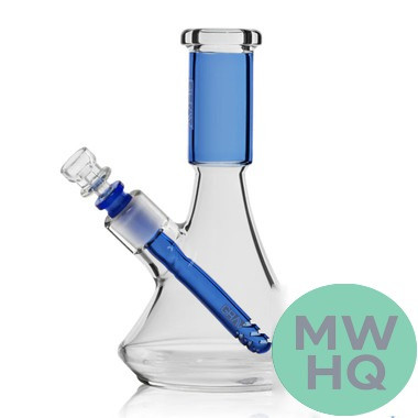 GRAV Small Deco Beaker Bong Water Pipe With Diffused Downstem - 300 Grams - 6.5 Inches