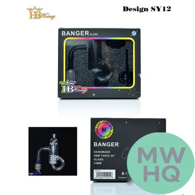 HB King Banger Glass With Frosted Joint - 45 Degree