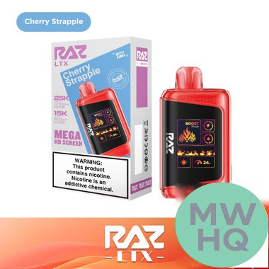 RAZ LTX 25K Puffs 16ML Disposable Device With Adjustable Airflow System & Mega HD Screen - Display of 5