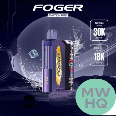 Foger Switch Pro Kit 30K Puffs 19ML Disposable Device & Power Bank - Display of 5