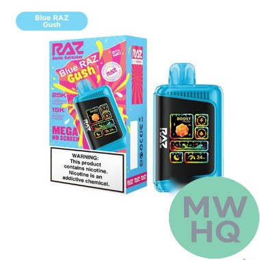 RAZ LTX 25K Puffs 16ML Disposable Device With Adjustable Airflow System & Mega HD Screen - Display of 5