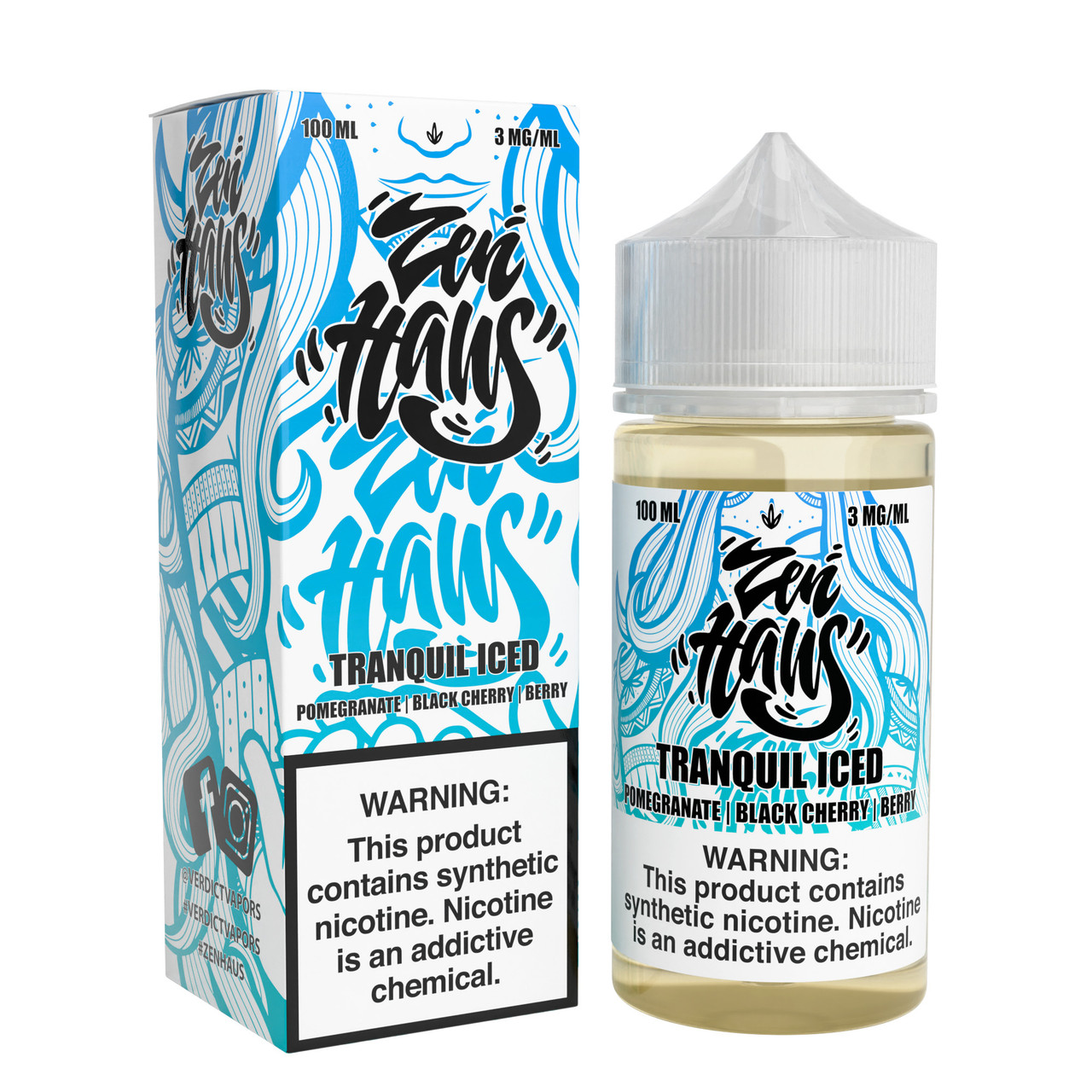 Zen Haus Synthetic Nicotine E-Liquid 100ML (MSRP $24.99)