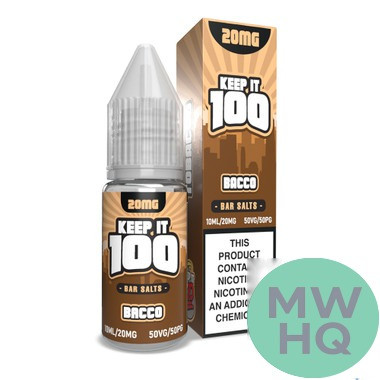 Keep It 100 Bar Salts Nicotine Salt E-Liquid 10ML - Display of 10