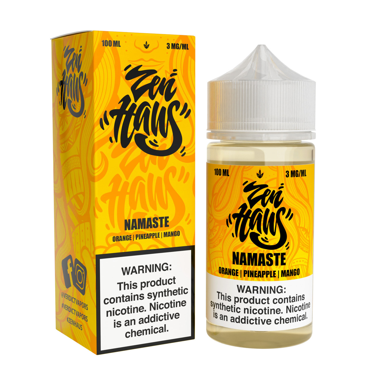 Zen Haus Synthetic Nicotine E-Liquid 100ML (MSRP $24.99)