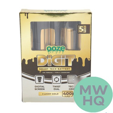 Ooze Digit Smart Tech Battery 400mAh 510 Device Pen With Digital Screen & Twist Dial - Display of 5