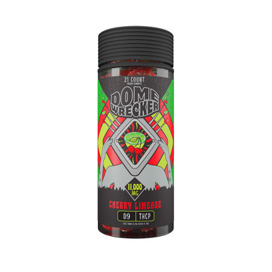 Dome Wrecker Powered By HiXotic Delta 9 + THCP Vegan Gummies 11000MG - 21ct Jar - Display of 6 Jars