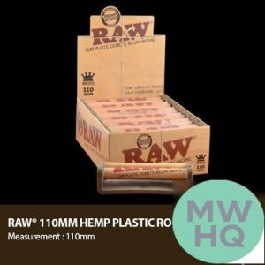 RAW Hemp Plastic Cigarette Rolling Machine - 110mm - Display of 12