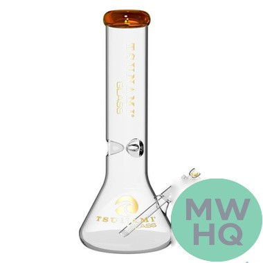 Tsunami Glass Water Pipe With Beaker Base Ice Catcher - 15 Inches - 917 Grams