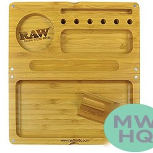 RAW Bamboo Backflip Rolling Tray With Magnet