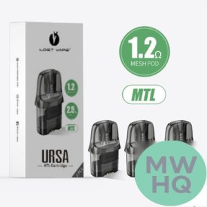 Lost Vape Ursa 2.5ML Refillable Replacement MTL Cartridge Pod - Pack of 3
