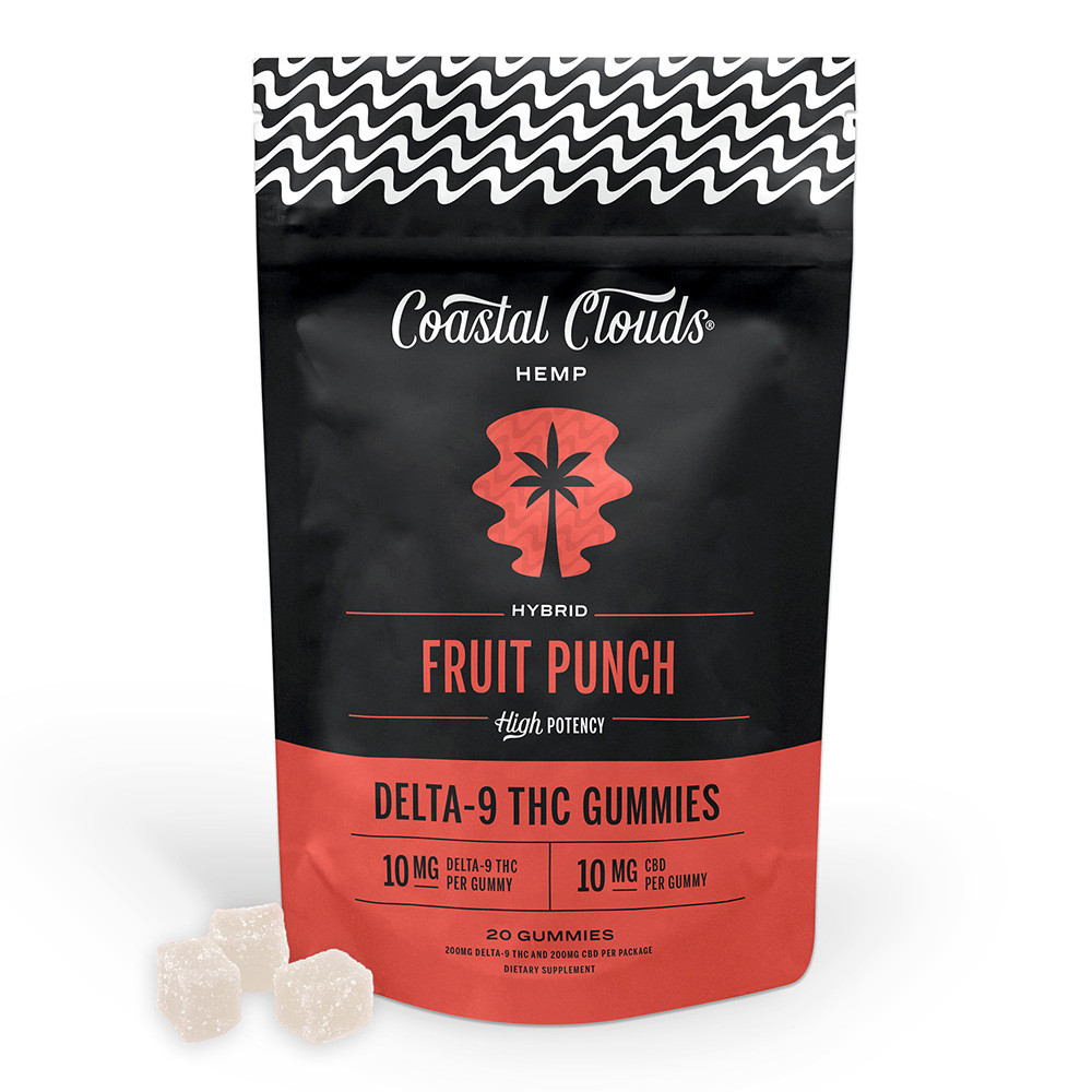 Coastal Clouds Delta-9 THC Gummies - 20ct Pack - Display of 5 Packs - FLORIDA COMPLIANT (MSRP $29.99 Each)