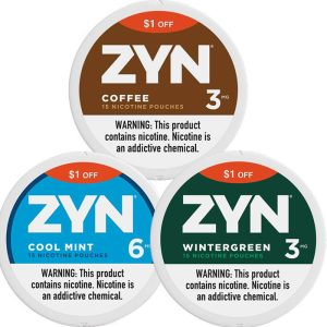 ZYN Nicotine Pouches - 15 Pouches Per Can - Display of 5 Cans (MSRP $5.00 Each)