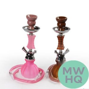 Ishisha Small 11 Inch Frosted Pumpkin Base Single Hose Hookah - Assorted Colors (MSRP $14.99)