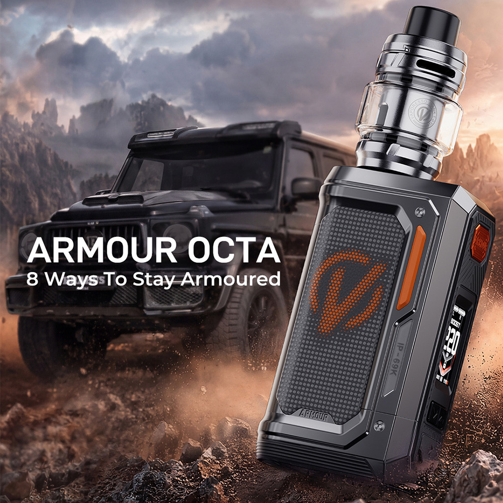 Vaporesso Armour Octa 220W Dual 18650 Starter Kit With 6ML iTank T (MSRP $80.00)