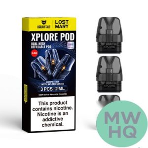 URBAN TALE x LOST MARY Xplore Top Fill 2ML Refillable Replacement Pod - Pack of 3