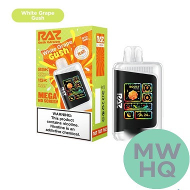 RAZ LTX 25K Puffs 16ML Disposable Device With Adjustable Airflow System & Mega HD Screen - Display of 5