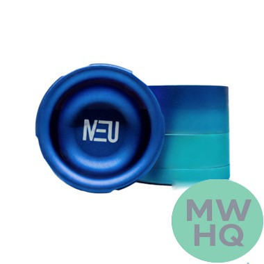 Neu Dry Herb Aluminum Grinder With Ashtray & Storage Top - 63 mm - 4 Parts