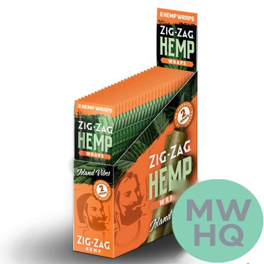 Zig-Zag Natural Hemp Wraps - Pack of 2 - Display of 25 Packs