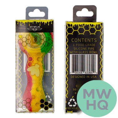 Stratus Silicone Bee Spoon Hand Pipe - 60 Grams - 4.25 Inches