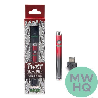 Ooze Twist Adjustable Voltage Preheat Slim Pen Battery With USB Charger