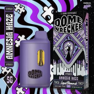 Dome Wrecker Powered By HiXotic Delta THCA + Liquid Diamonds + THCP CDT Disposable Vape 5G - Display of 5