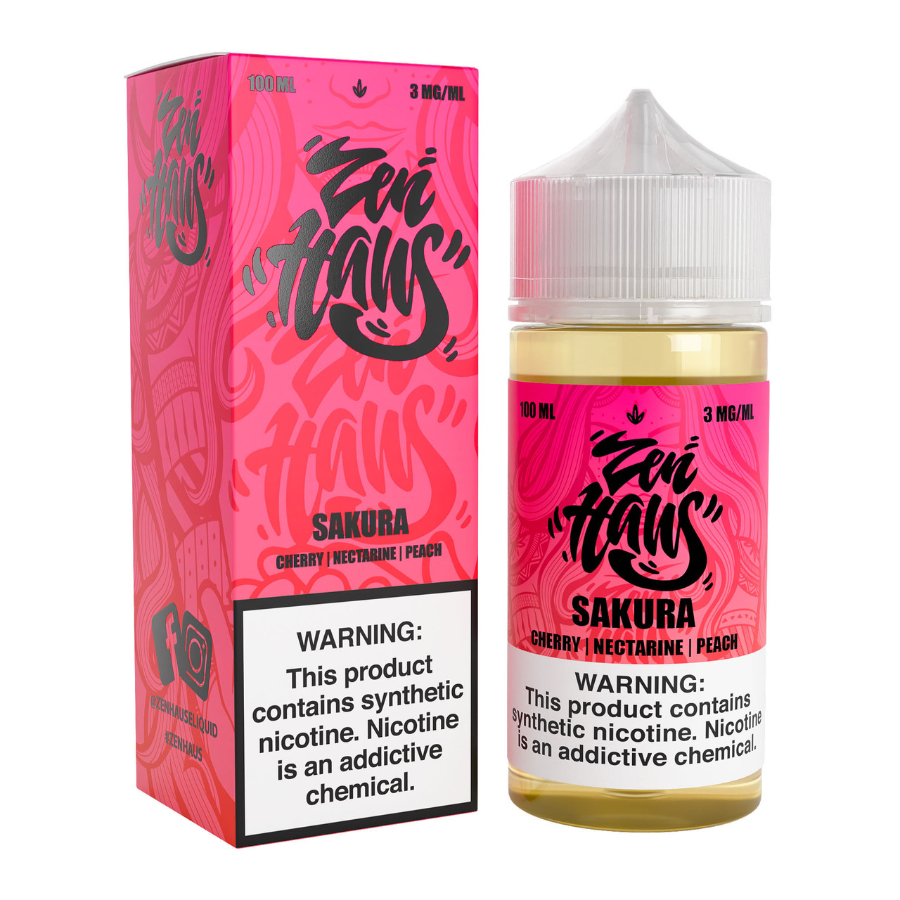 Zen Haus Synthetic Nicotine E-Liquid 100ML (MSRP $24.99)