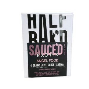 Half Bak'd Sauce'd Exotix Collection Live Sauce Delta-8 THC + THC-P + THC-B + HHC Disposable Device 4G - Display of 5