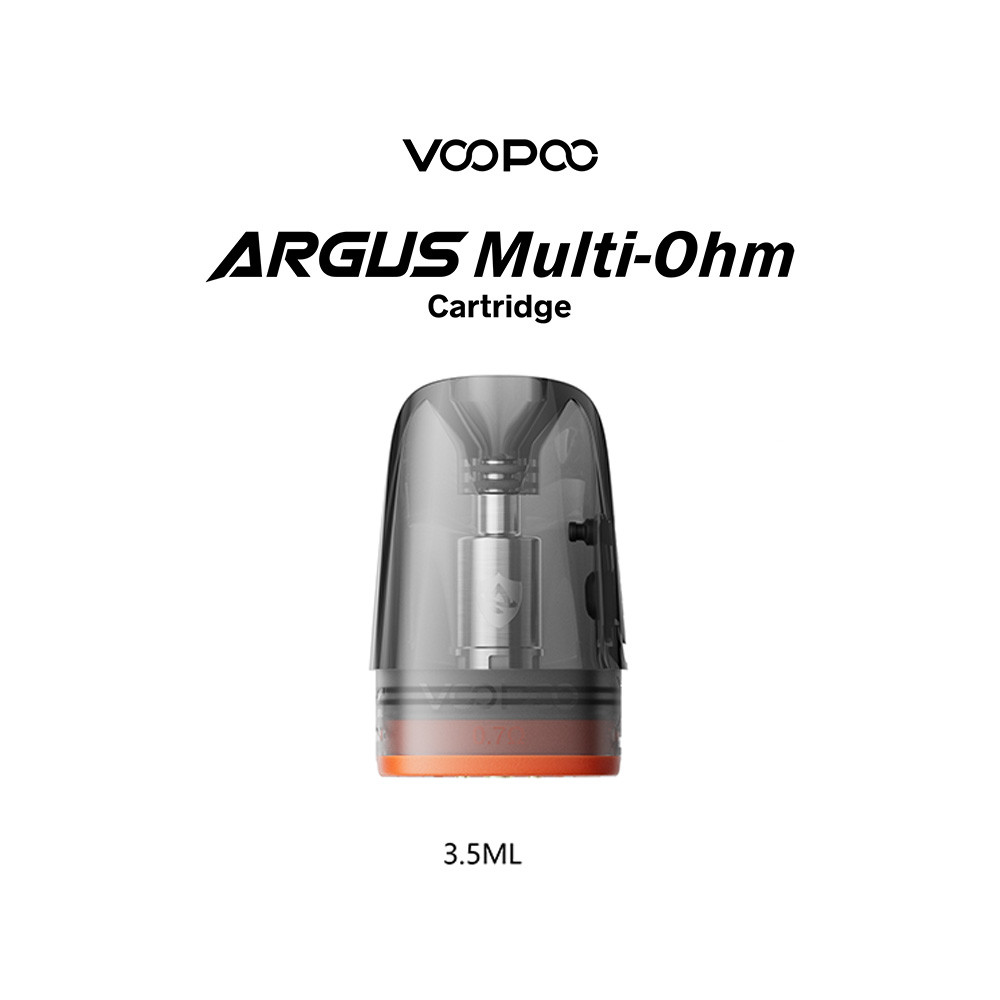 VooPoo Argus Multi-Ohm 3.5ML Refillable Replacement Cartridge Pod - Pack of 3 (MSRP $12.99)