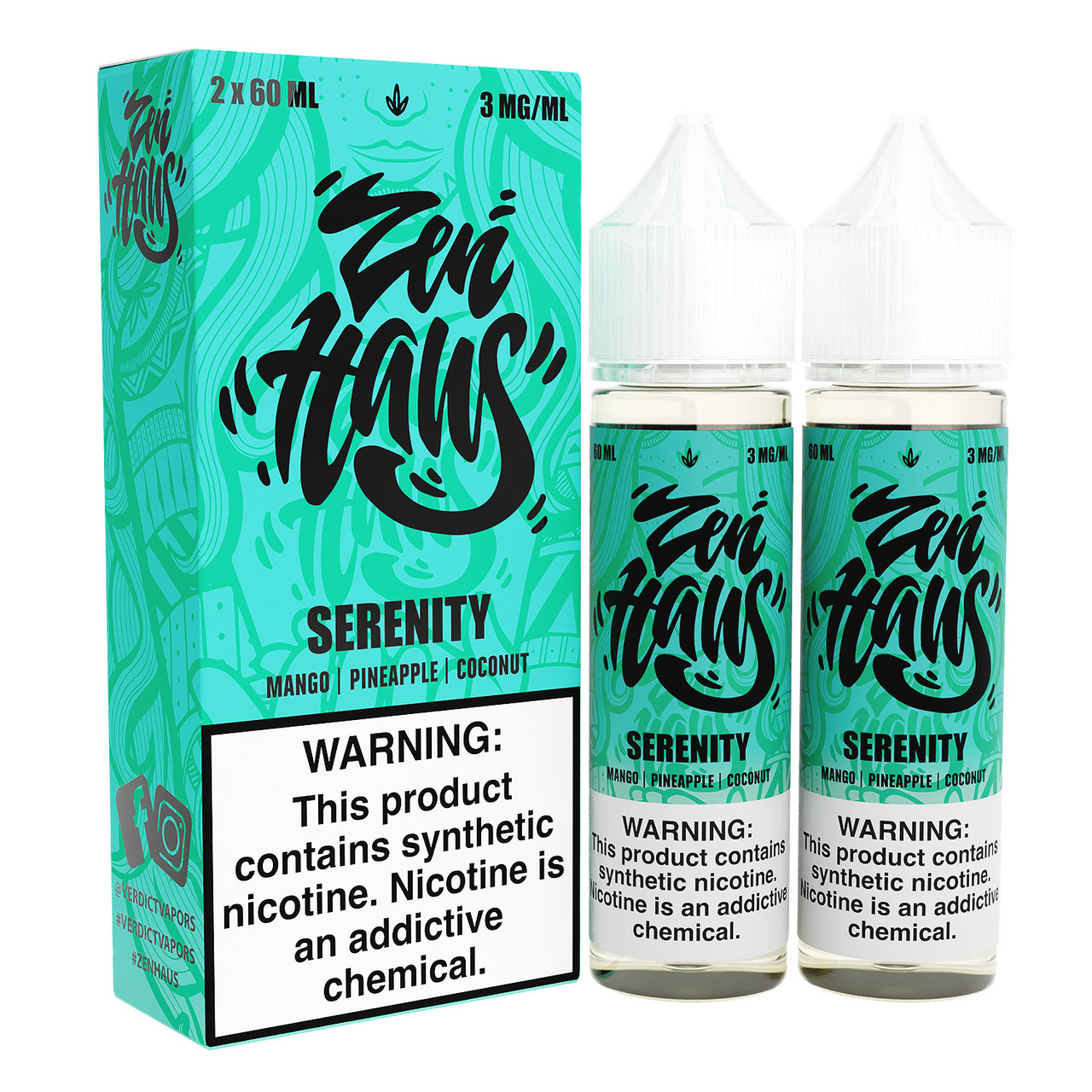 Zen Haus Synthetic Nicotine E-Liquid 120ML (2 x 60ML)