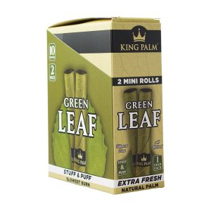 King Palm Green Leaf Mini Rolls 1G Each - 2ct Pack - Display Of 10 Packs