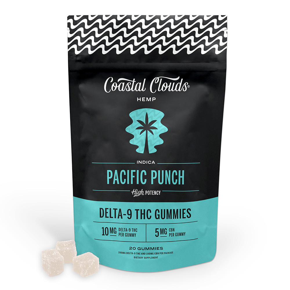 Coastal Clouds Delta-9 THC Gummies - 20ct Pack - Display of 5 Packs - FLORIDA COMPLIANT (MSRP $29.99 Each)