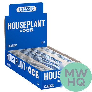 Houseplant By OCB Bamboo Rolling Papers 1 1/4 Size - Display of 24 Booklets