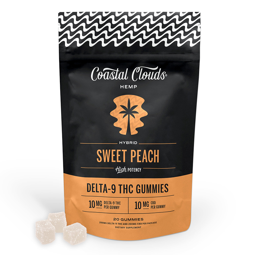 Coastal Clouds Delta-9 THC Gummies - 20ct Pack - Display of 5 Packs - FLORIDA COMPLIANT (MSRP $29.99 Each)