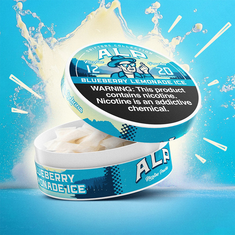 ALP Drifters Nicotine Pouches - 20 Pouches Per Can - Pack of 5 Cans (MSRP $8.99 Each)