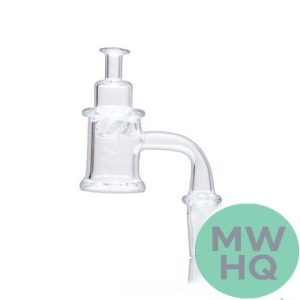 Dragon Platinum Slitted Airflow Flat Top Bucket Quartz Banger Clear Joint - 90 Degree - Assorted Designs [QB-102]