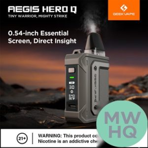 GeekVape Aegis Hero Q 1300mAh Pod System Starter Kit With 2 x Refillable 2ML GeekVape Q Cartridge Pod