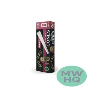 Zig-Zag 70's Mini Pre-Rolled Cones - Pack of 8 Cones - Display of 18 Packs