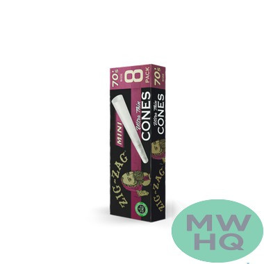 Zig-Zag 70's Mini Pre-Rolled Cones - Pack of 8 Cones - Display of 18 Packs