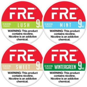 FRE Nicotine Pouches - 20 Pouches Per Can - Pack of 5 Cans