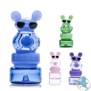 Shadow Glass Cartoon Bear With Sunglasses Hand Pipe - 64 Grams - 4 Inches - Assorted Colors [SGH-054] (MSRP $18.00)