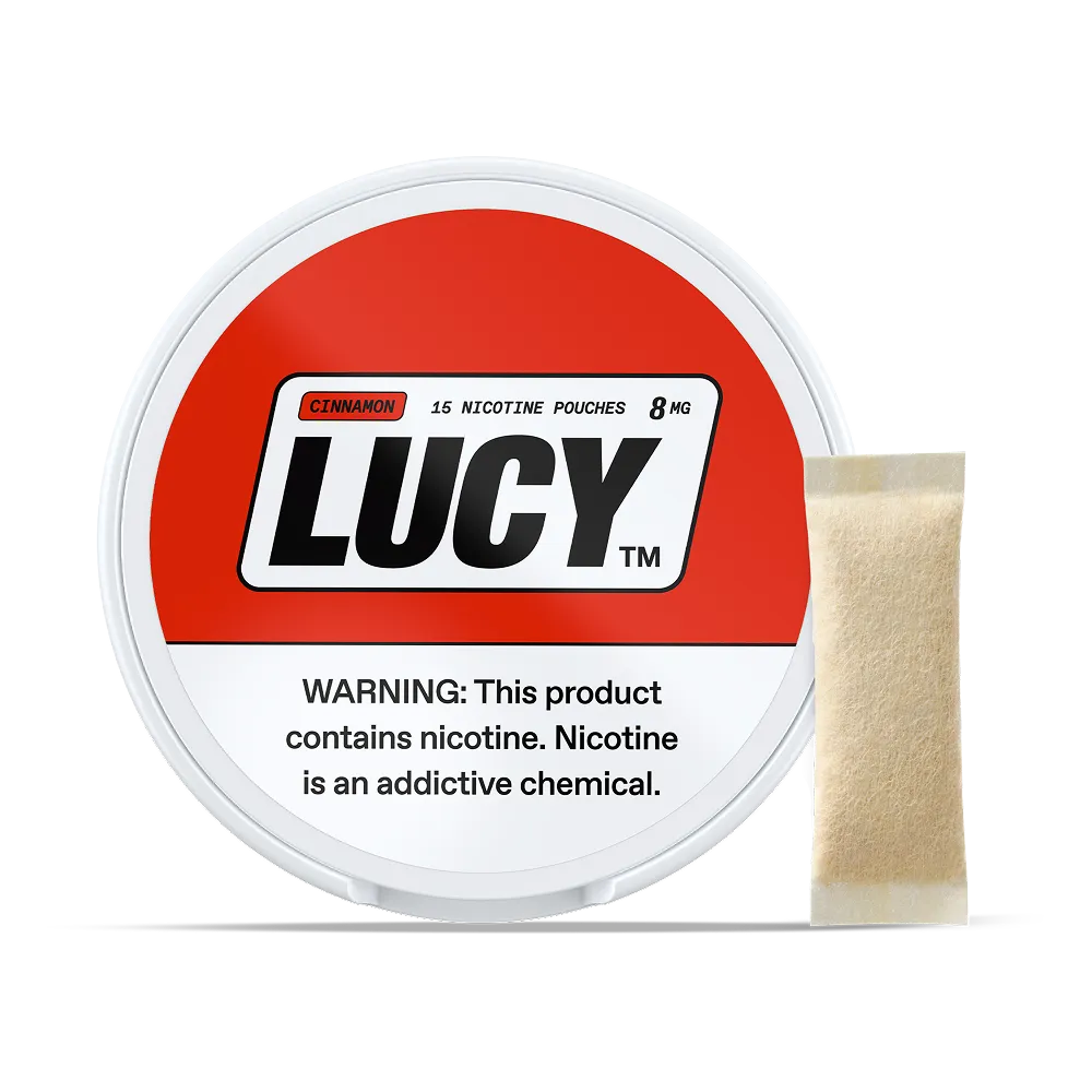 Lucy Slim Format Intelligent Nicotine Pouches - 15 Pouches Per Can - Pack of 5 Cans