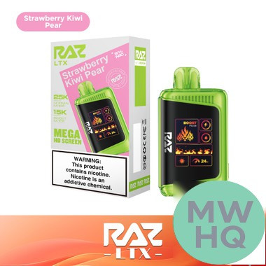 RAZ LTX 25K Puffs 16ML Disposable Device With Adjustable Airflow System & Mega HD Screen - Display of 5
