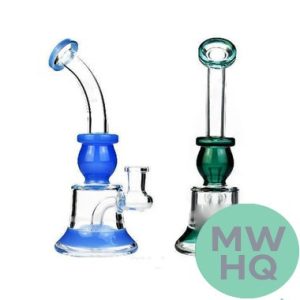 HB King Mini Bell Water Pipe With Circ Perc - 270 Grams - 8.5 Inches - Assorted Colors [KT53]