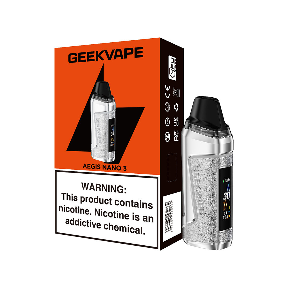 GeekVape Aegis Nano 3 1600mAh Pod System Starter Kit With 2 x 2ML Refillable Cartridge (MSRP $37.99)