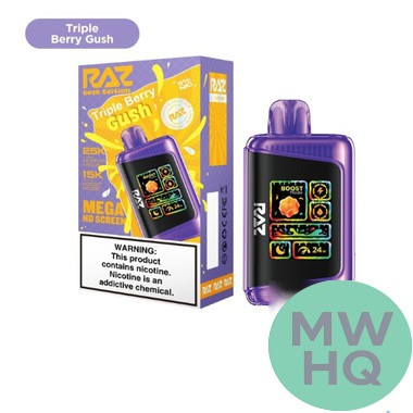 RAZ LTX 25K Puffs 16ML Disposable Device With Adjustable Airflow System & Mega HD Screen - Display of 5