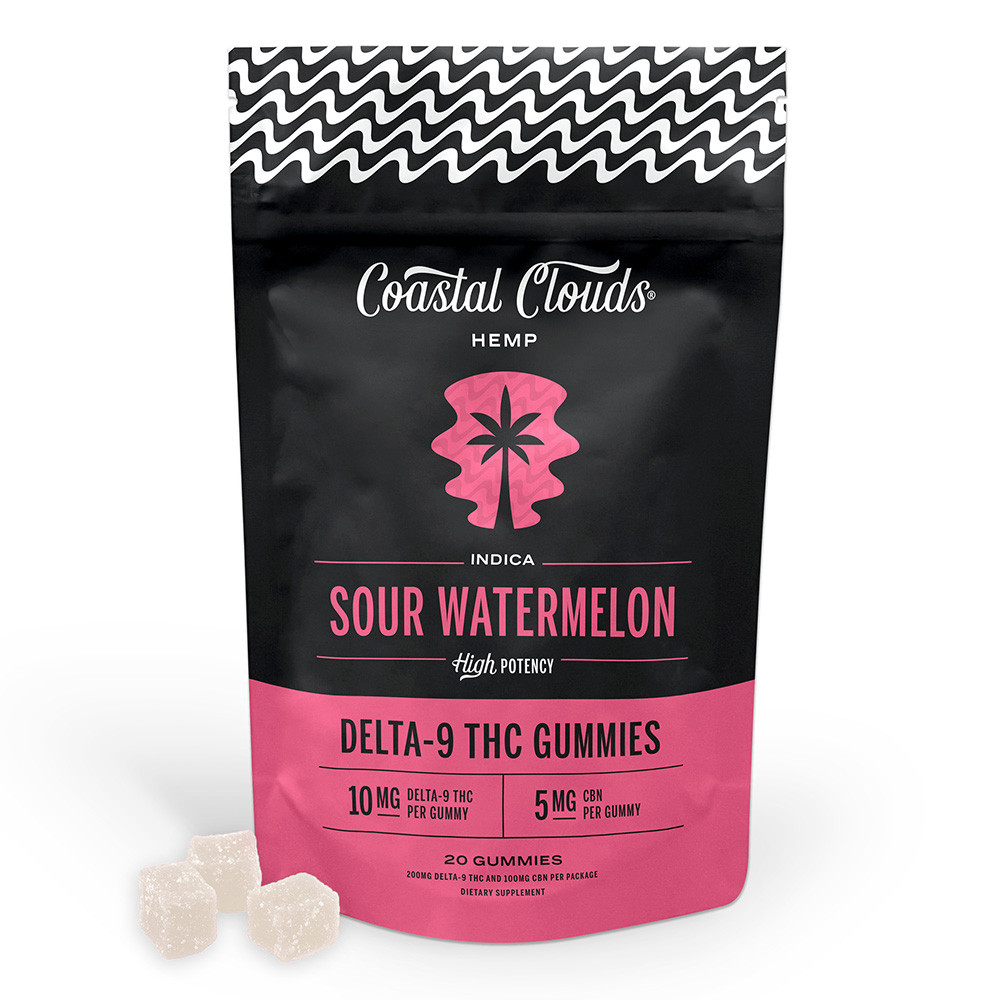 Coastal Clouds Delta-9 THC Gummies - 20ct Pack - Display of 5 Packs - FLORIDA COMPLIANT (MSRP $29.99 Each)