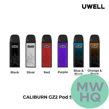 Uwell Caliburn GZ2 850mAh Pod System Starter Kit With Refillable 2ML Caliburn G2 Empty Cartridge Pod