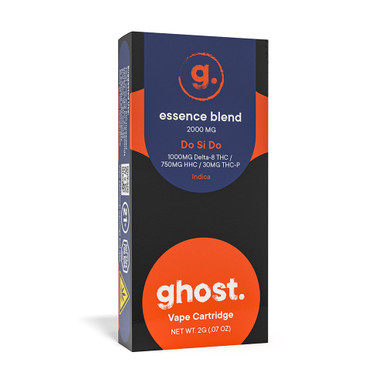 Ghost Hemp Essence Blend Delta-8 THC + HHC + THC-P Vape Cartridge 2G - Display of 5