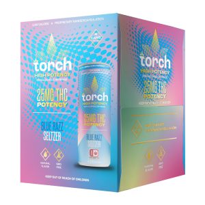 Torch Delta-9 THC High Potency SELTZER Drink 25MG - Display of 4 (MSRP $8.99 Each)