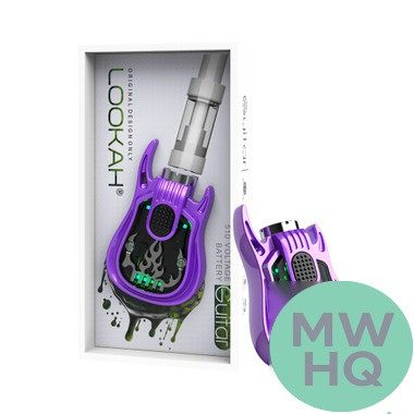 Lookah Guitar 350mAh VV 510 Cartridge Preheat Device Battery - Display of 5